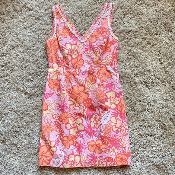 Lilly Pulitzer Dresses & Skirts - Lilly Pulitzer Heron There Hibiscus Crane Tank 4